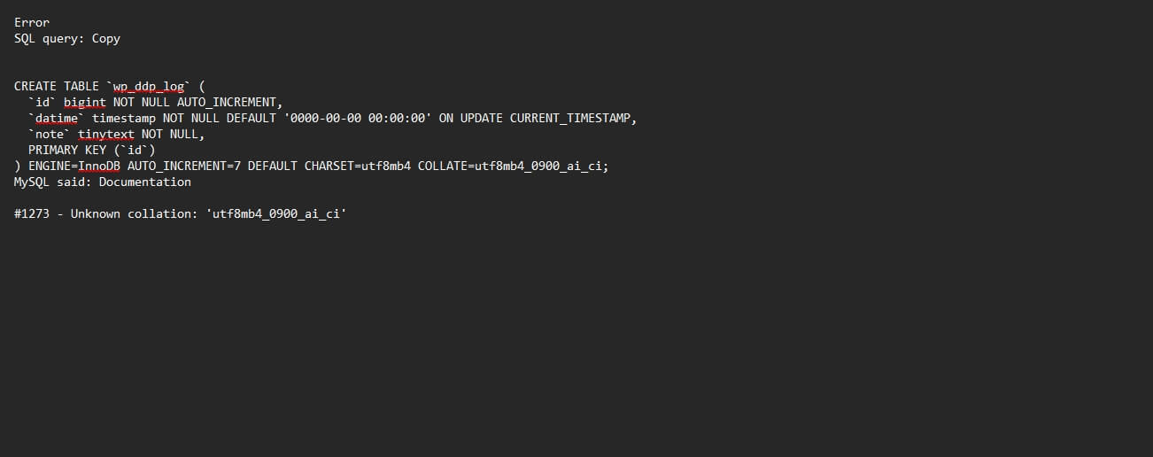 phpMyAdmin 导入数据时 utf8mb4_0900_ai_ci 错误